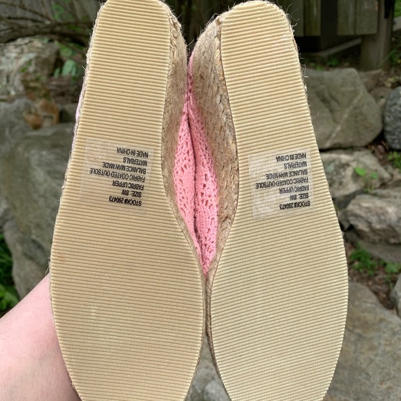 AJ Valenci Pink Lace Espadrilles Wedges-Size 8W - Picture 11 of 13